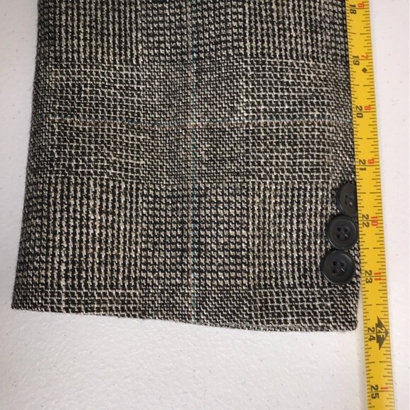 Haggar Imperial Gentlemans Fit Glen Plaid Sport Coat 2 Button Jacket Mens Large - Picture 13 of 14